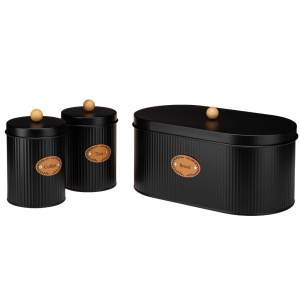Komplet chlebak i 2 pojemniki SIMO COFFEE TEA czarny
